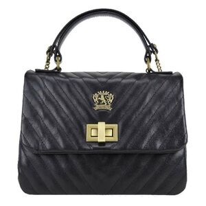 Pratesi Mel V Quilted Leather Grab Bag.
Elegant Black Quilted Handbag